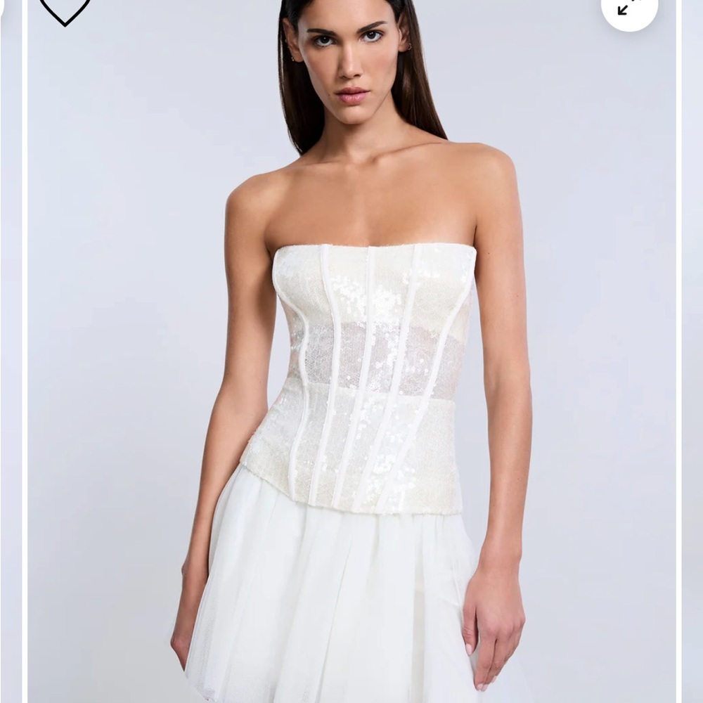 BCBG White Strapless Dress